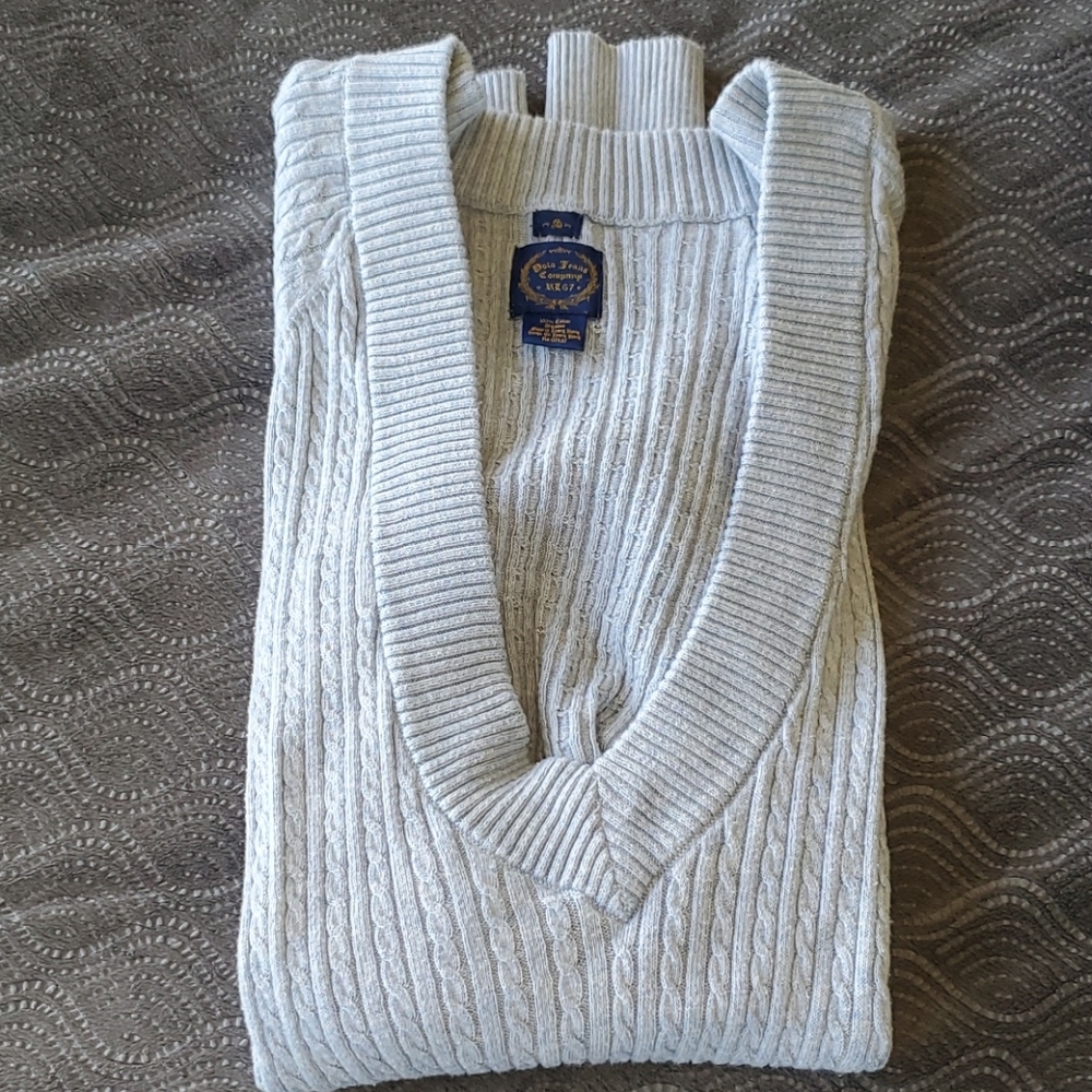 Polo Jeans Company Cable Knit V-Neck Sweater